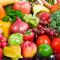Healthy basket of fruit and vegetables