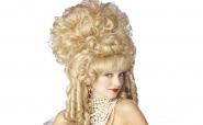 woman in baroque wig