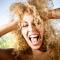 woman with sun-damaged hair woman with sun-damaged hair