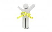 dieting figure with measuring tape dieting figure with measuring tape