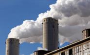 Smoke stacks of coal-burning power plant